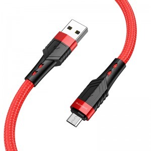 Borofone BU35 Influence USB - microUSB kábel 2.4A 1.2m piros