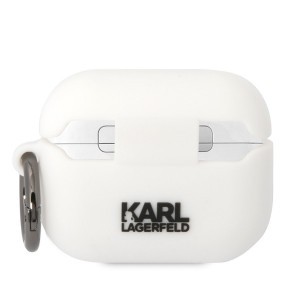 Airpods Pro Karl Lagerfeld 3D Logo NFT Choupette Head szilikon tok fehér