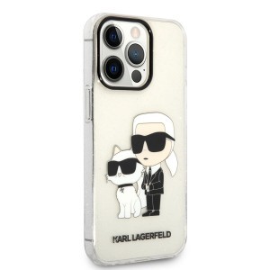 iPhone 13 Pro Max Karl Lagerfeld KLHCP13XHNKCTGT IML Glitter Karl and Choupette NFT tok átlátszó