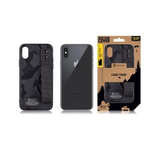 iPhone X/XS Tactical Camo Troop tok fekete