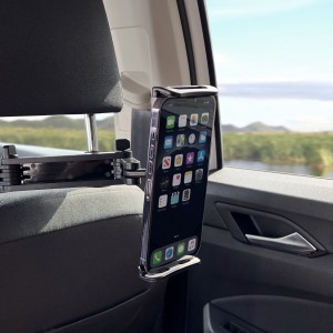Wozinsky Fejtámlára rögzíthető autós telefon és tablet tartó fekete (WTHBK3)