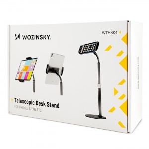 Wozinsky asztali teleszkópos telefon/tablet állvány fekete (WTHBK4)-9