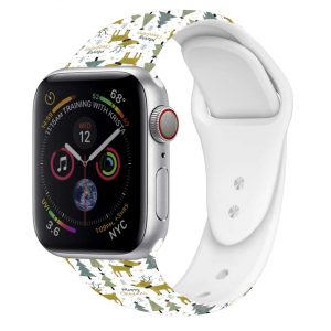 Apple Watch 4/5/6/7/8/SE (38/40/41mm) karácsonyi mintás óraszíj Alphajack (XMAS-9)