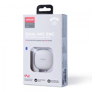 Joyroom TWS vezeték nélküli ENC bluetooth fülhallgató fehér