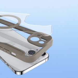 iPhone 14 Plus Dux Ducis Skin X Pro Magsafe mágneses fliptok bézs
