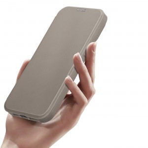 iPhone 14 Pro Max Dux Ducis Skin X Pro Magsafe mágneses fliptok bézs