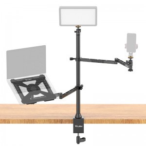 ULANZI VIJIM LS22 asztalra rögzíthető állvány (fényképezőgéphez + laptophoz + LED világításhoz) (2880)-1