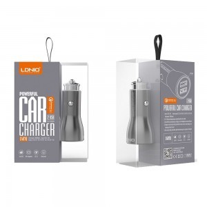 LDNIO C407Q Quick Charge 3.0 autós töltő 2xUSB 3A + mikro USB kábel