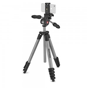 Manfrotto Compact Advanced Smart 3 dimenziós fejjel, telefontartóval (MKSCOMPACTADVBK)