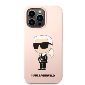 iPhone 13 Pro Max Karl Lagerfeld KLHCP13XSNIKBCP Liquid Silicone Ikonik NFT tok rózsaszín