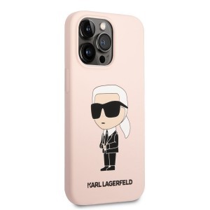 iPhone 13 Pro Max Karl Lagerfeld KLHCP13XSNIKBCP Liquid Silicone Ikonik NFT tok rózsaszín