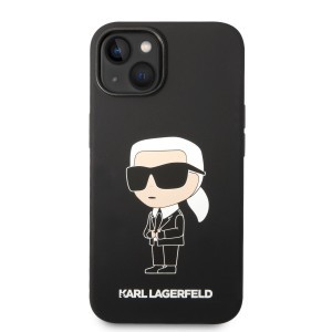 iPhone 14 Plus Karl Lagerfeld KLHCP14MSNIKBCK Liquid Silicone Ikonik NFT tok fekete
