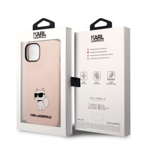 iPhone 14 Plus Karl Lagerfeld KLHCP14MSNCHBCP Liquid Silicone Choupette NFT tok rózsaszín