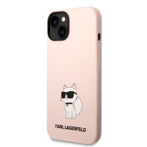 iPhone 14 Plus Karl Lagerfeld KLHCP14MSNCHBCP Liquid Silicone Choupette NFT tok rózsaszín