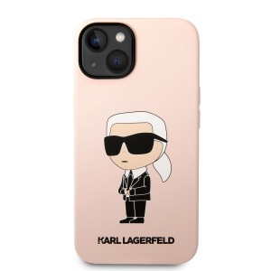 iPhone 14 Plus Karl Lagerfeld KLHCP14MSNIKBCP Liquid Silicone Ikonik NFT tok rózsaszín