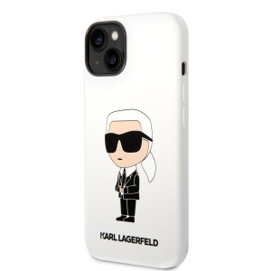 iPhone 14 Plus Karl Lagerfeld KLHCP14MSNIKBCH Liquid Silicone Ikonik NFT tok fehér