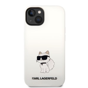 iPhone 14 Plus Karl Lagerfeld KLHCP14MSNCHBCH Liquid Silicone Choupette NFT tok fehér