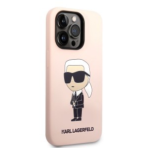 iPhone 14 Pro Karl Lagerfeld KLHCP14LSNIKBCP Liquid Silicone Choupette NFT tok rózsaszín
