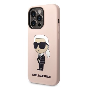 iPhone 14 Pro Karl Lagerfeld KLHCP14LSNIKBCP Liquid Silicone Choupette NFT tok rózsaszín