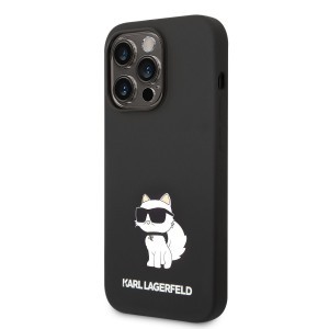 iPhone 14 Pro Karl Lagerfeld KLHCP14LSNCHBCK Liquid Silicone Choupette NFT tok fekete