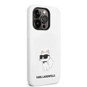 iPhone 13 Pro Max Karl Lagerfeld KLHCP13XSNCHBCH Liquid Silicone Choupette NFT tok fehér