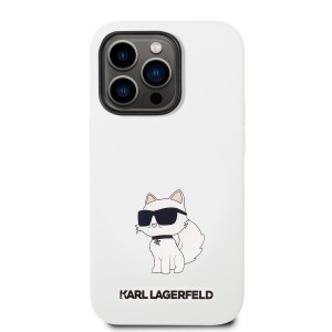 iPhone 14 Pro Karl Lagerfeld KLHCP14LSNCHBCH Liquid Silicone Choupette NFT tok fehér