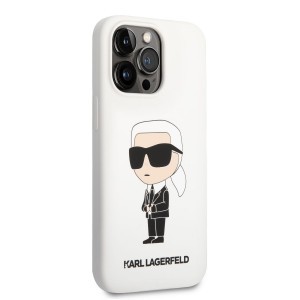iPhone 13 Pro Max Karl Lagerfeld KLHCP13XSNIKBCH Liquid Silicone Ikonik NFT tok fehér