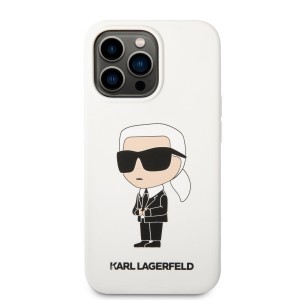 iPhone 13 Pro Max Karl Lagerfeld KLHCP13XSNIKBCH Liquid Silicone Ikonik NFT tok fehér