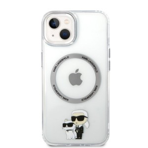 iPhone 14 Karl Lagerfeld IML Karl és Choupette NFT MagSafe kompatibilis tok átlátszó (KLHMP14SHNKCIT)
