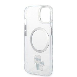 iPhone 14 Karl Lagerfeld IML Karl és Choupette NFT MagSafe kompatibilis tok átlátszó (KLHMP14SHNKCIT)