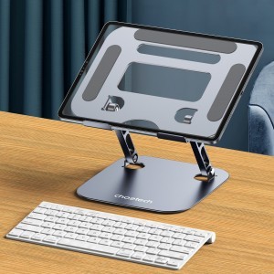 Choetech tablet, laptopállvány asztali szürke (H061)