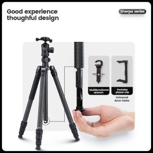 Fotopro Sherpa Max karbon fényképező állvány, tripod 175cm-2