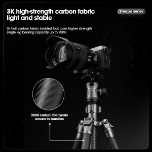 Fotopro Sherpa Max karbon fényképező állvány, tripod 175cm-19