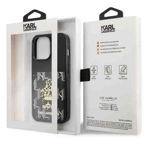 iPhone 13 Pro Karl Lagerfeld KLHCP13LCANCNK Karlimals CardSlot tok fekete