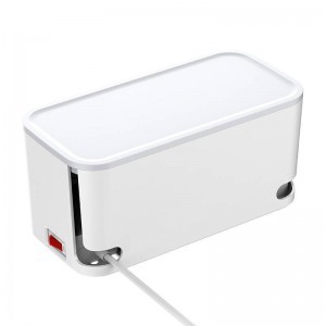 LDNIO SE5334/SC5309 hálózati elosztó 5 AC aljzattal, 3x USB, 2m fehér kábelrendező dobozzal-12