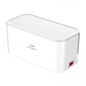 LDNIO SE5334/SC5309 hálózati elosztó 5 AC aljzattal, 3x USB, 2m fehér kábelrendező dobozzal-6