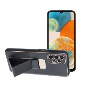Samsung Galaxy A13 4G Forcell Leather Kickstand tok fekete