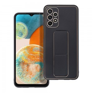 Samsung Galaxy A23 5G Forcell Leather Kickstand tok fekete