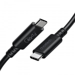 Choetech USB-C - USB-C kábel USB 4 Gen3 100W 40Gbps / 8K 0.8m fekete (XCC-1028)