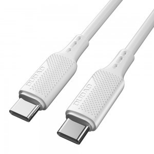Dudao USB Type C kábel töltéshez és adatátvitelhez 100W PD 1m fehér (L5S_1M)