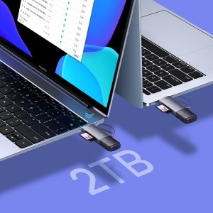 Baseus Lite sorozatú USB-A és Type-C-SD/TF kártyaolvasó szürke