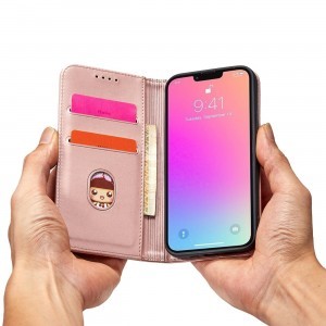 Samsung Galaxy A23 5G Mágneses Card fliptok rózsaszín