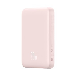 Baseus Magnetic Mini gyorstöltős power bank 10000mAh 20W + Type-C - Type-C kábel 60W (20V / 3A) 0.5m rózsaszín (PPCX030004)-8