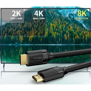 Choetech XHH-TP20 HDMI 2.1 kábel (8K 60Hz 48Gbps / 4K 144Hz / 2K 165Hz) 3D Dynamic HDR 2m fekete