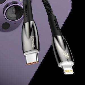 Baseus Glimmer kábel gyorstöltéssel USB-C 480Mb/s PD 100W 2m fekete