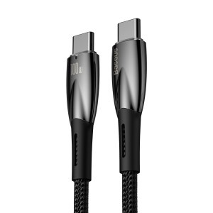Baseus Glimmer kábel gyorstöltéssel USB-C 480Mb/s PD 100W 2m fekete