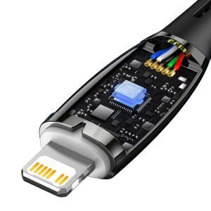 Baseus Glimmer kábel gyorstöltéssel USB-C - Lightning 480Mb/s PD 20W 1m fekete