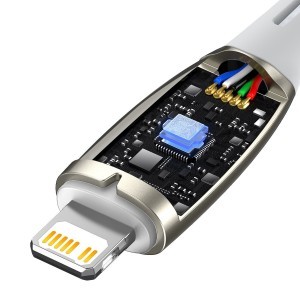 Baseus Glimmer kábel gyorstöltéssel USB-C - Lightning 480Mb/s PD 20W 2m fehér