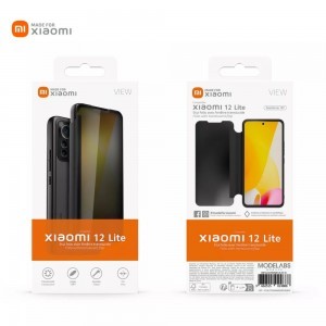 Xiaomi 12 Lite 5G Book View Case fliptok fekete gyári