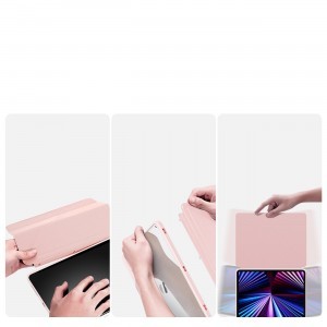 iPad Pro 12.9'' 2021/2020/2018 Dux Ducis Magi tok Apple Pencil tárolóval rózsaszín